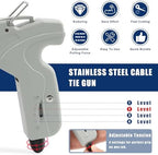 Zhushan Stainless Steel Cable Tie Gun, Auto Tighten & Cut Tool for 4.6–7.9mm Metal Ties, 4-Level Tension, Heavy-Duty & Easy to Use - Image 3