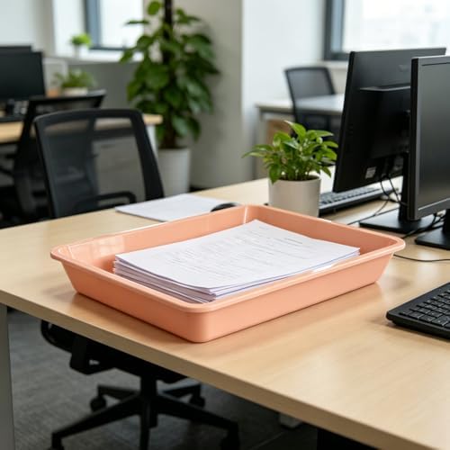 12Pcs Letter Size Flat Storage Tray Organizer Bin for Classroom Office Home - Image 7