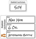 Name Bubbles - Reusable Baby Bottle Labels for Daycare (20 Labels) - Kids Washable Name Tags for Bottles, Sippy Cups, & Snack Containers, Waterproof, Baby Name Stickers, Write-On (Zoo Animals) by NameBubbles
