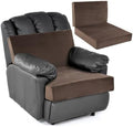 HOMBYS Foam Recliner Chair Cushions for Elderly, 4" Thick Chair Pads with Back Support for Office, Non-Slip Medium Firm Seat Cushion with Lumbar Pillow (Brown, 22"x22"+13" Backrest) by HOMBYS