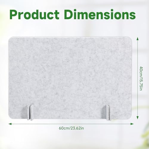 Desk Privacy Panel Acoustic Divider Panel Portable Desk Partition Desk Divider Noise Visual Isolate Table Divider for Student Study Office Library (Gray-4, 15.75" x 23.6") - Image 2