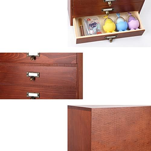 GoooodGIFT Wooden Drawers Large Wooden Box with Drawer, Brown - Image 6