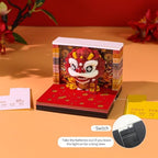 3D Memo Pad, 3D Calendar 2027, Time Piece Calendar, Tear-Off Calendars 2027, 3D Paper Carving Art Memo Pad, Art Carving Sticky Notes for Office Home Gifts Ornaments (Lion Dance) - Image 3