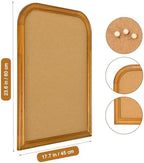 Cork Board for Walls, 23.6x17.7 inches Bulletin Board with Frame, Decorative Hanging Pin Board Vision Board Message Board for Office School Home Decor(2R&2S,4560,1p) - Image 3