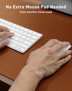 Aothia Faux Leather Desk Mat - Large Mouse Pad, Non-Slip PU Leather Blotter, Waterproof Writing Surface for Office and Home (Brown, 63" x 24") - Image 4
