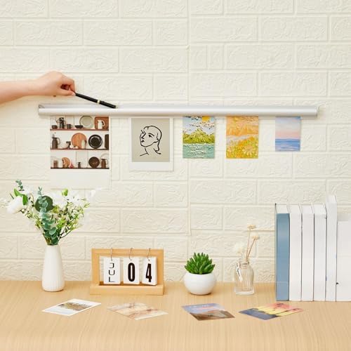 Henoyso 2 Pcs Restaurant Ticket Holder 16/18/24/28/30/32/40/44" Slide Check Rack Receipt Holder Aluminum Silver Order Ticket Rack for Commercial Kitchen Office Cafes Pubs Bar(30 Inch,Pen Slot) - Image 3