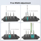 Vertical Laptop Stand Holder & Desk Organizer Rack - Adjustable Dock for MacBook, iPad, Phone (6-in-1 Multi Device Storage System with 360° Rotation) - Image 2