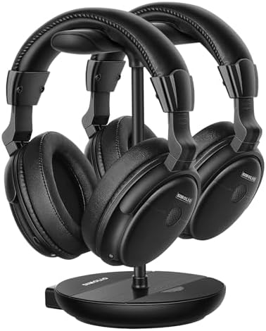 SIMOLIO Dual Wireless TV Headphones for Seniors, Bluetooth for PC/TV, 829D2 by SIMOLIO