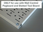 Wall Control Drill Holder Power Tool Storage Rack - Compact Impact Drill Battery Power Tool Pegboard Organizer Pegboard (White) - Image 4