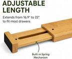6 Pack Wood Drawer Dividers - Expandable Wooden Drawer Separators - Image 5
