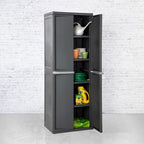 Sterilite 4 Shelf Cabinet, Lockable Utility Storage, Gray, 2-Pack - Image 5