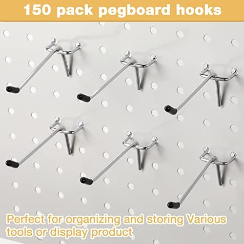 Moxweyeni 4 Inch 100 Pcs Pegboard Hooks Peg Board Stainless Steel Hangers - Image 3