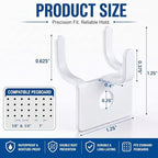 Tandefio 100 Pcs Pegboard Hooks, Picture Hangers for 1/8 & 1/4 in, White - Image 4