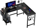 L Shaped Computer Gaming Desk with PC Stand for Home Office by HAPPYMONTLLC