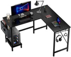 L Shaped Computer Gaming Desk with PC Stand for Home Office by HAPPYMONTLLC