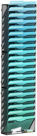 Gawerk 21-Tier Wall File Organizer Hanging Wall File Holder Wall Mount Paper Folder Organize by Gawerk