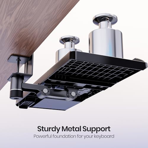 Klearlook Upgraded Adjustable Keyboard Tray for Above Desk & Under Desk Use - Image 6
