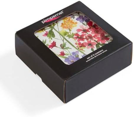 Pimpernel Wildflower Coasters, Set of 6 - Wildflowers - Image 5