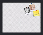 PinPix 15x12 inch Cork Bulletin Board. This Decorative Framed Pin Board Comes with Diamond Pattern in Light Grey Design and Satin Black. Ideal for Home, Office Decor or School (PinPix-524) by PinPixBulletinBoards