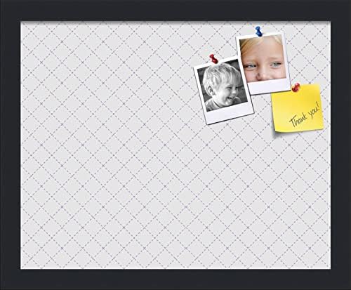 PinPix 15x12 inch Cork Bulletin Board. This Decorative Framed Pin Board Comes with Diamond Pattern in Light Grey Design and Satin Black. Ideal for Home, Office Decor or School (PinPix-524) by PinPixBulletinBoards