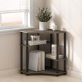 Furinno Turn-N-Tube Storage Shelves, 4-Tier Corner Shelf, Toolless Assembly Display Rack, Corner Bookshelf for Small Space, for Organization and Storage, Living Room, Home Office, French Oak by Furinno-FitsYourSpaceFitsYourBudget