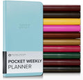 Gallery Leather Pocket Weekly Planner 2026-2027 Caribbean Aqua by GalleryLeather