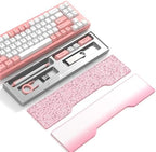 Acrylic Gaming Keyboard Wrist Rest Pad,CNC Process Clear Wrist Rest for Computer Keyboard,Office,PC Gaming,Laptop,Mac,Comfortable,Lightweight,Ergonomic-2 in 1 Pink by ATTACKSHARK