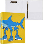 ALAZA Tralalero Tralala Meme Italian Brainrot Shark 7 3 Ring Binder 1.5 Inch Three Ring Office Binders w/clipboard & 3 Pockets, Hold 200 Sheets, 2 pcs - Image 3