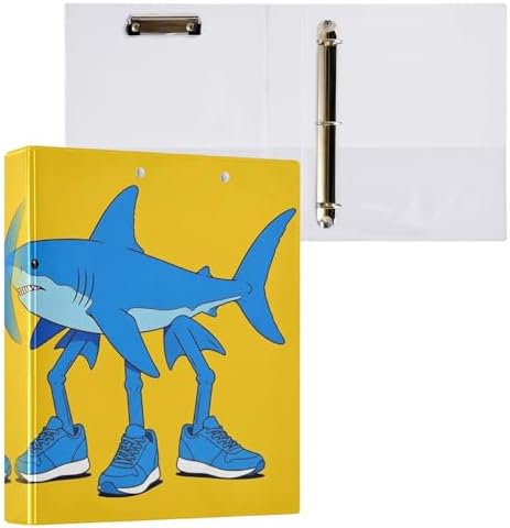 ALAZA Tralalero Tralala Meme Italian Brainrot Shark 7 3 Ring Binder 1.5 Inch Three Ring Office Binders w/clipboard & 3 Pockets, Hold 200 Sheets, 2 pcs - Image 3