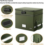 DocSafe File Box with Lock,Multi-Layer Fireproof Document Box Collapsible File Storage Organizer with Pockets/Handle,Portable Home Office Filing Cabinet for Hanging Letter/Legal Size Folders,Green - Image 4