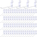 Moxweyeni 100 Pack Slatwall Hooks for Retail Garage Metal,4 Inch,White by Moxweyeni