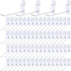 Moxweyeni 100 Pack Slatwall Hooks for Retail Garage Metal,4 Inch,White by Moxweyeni