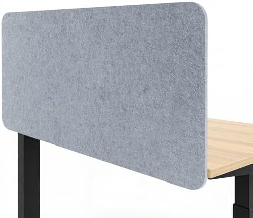 Felt Desk Divider, Clamp-On Privacy Panel, 24 x 48 Inch, Light Gray by Unknown