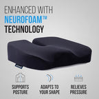 Elmara Doctor-Designed Wheelchair Seat Cushion Set – The Ultimate Comfort Solution – Thick Wheelchair Cushions Relieve Back & Sciatica Pain – Wheel Chair Cushions for Seniors, Wheelchair Pad (Black) - Image 4