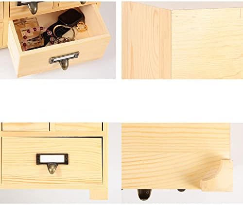 Apothecary Drawers Apothecary Cabinet with Drawers, Natural Wood - Image 6