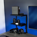 VIVO Black Clamp-on 13 inch 2-Tier Desk Shelf, STAND-SHELF2C - Image 2