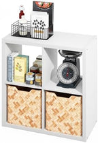 Furinno HERMITE Kitchen Island, 4-Cube Coffee Bar, Extra Thick Kitchen Storage, Bakers Rack, for Pantry Organizers and Storage, Kitchen Organization, White by Furinno-FitsYourSpaceFitsYourBudget