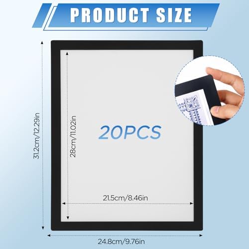 20 Pack Magnetic Sign Holder 8.5x11 inches with Magnetic Border - Image 2