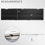 VIVO Black Under Desk 60 in Cable Management Sleeve, DESK-SKIRT-60 - Image 3