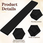 Wesiti 6 Pcs Wooden Name Badge Holder Organizer Tray Office, Black - Image 4