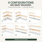 Golener Countertop Shelf, Kitchen Counter Organizer, Adjustable, Stackable - Image 3