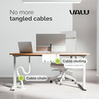 VALU Under Desk Cable Organizer, 49in - White, with Magnet - Image 4