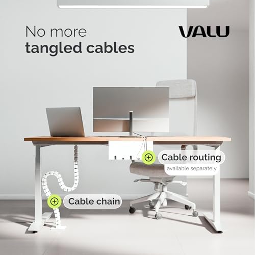 VALU Under Desk Cable Organizer, 49in - White, with Magnet - Image 4