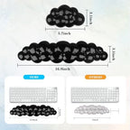 Gel Cloud Keyboard and Mouse Wrist Rest, Cute Wrist Support and Arm Support Keyboard Rest for Keyboard and Mouse Typing Pain Relief，Suitable for Office/Computer/Laptop/Gaming (Transparent Black) - Image 5