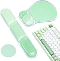 Ospelelf Mouse Pad with Wrist Rest Set Gel Ergonomic Keyboard Wrist Support Anti-Slip Rubber Bottom Office Women Desk Accessories for Computer, Laptop and Gaming, Green by OspelelfOfficeSupplies