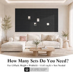 48" x 36" Decorative Bulletin Boards, Large Cork Board Alternative | 50 Pushpins, 60 Adhesive Tabs, Solid-Tile 12-Pack Felt Wall Tiles, Cork Boards for Office Push Pin Board Felt Board, Black - Image 6