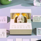2027 Time Piece Calendar, 3D Sticky Notes 2027, Desk Calendar With LED Light, Tree Memo Pad Creative Artsy Pads 3D Art Calendar, Paper Carving Gift, Desktop Decoration(Angel) - Image 6
