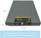 Lineco Clamshell Archival Storage Box, 13.5x19.5x1.75 Inch, Gray, Pack of 2 - Image 2