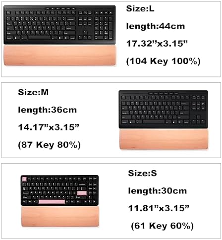HomeDo Wooden Ergonomic Wrist Rest for Mechanical Keyboard,Fits 104 Key - Image 7