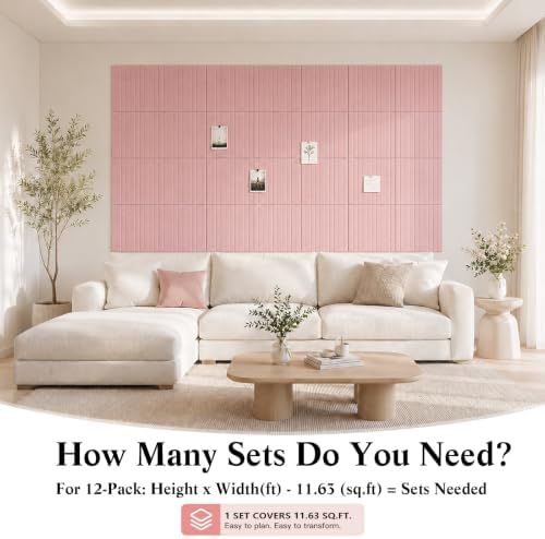 48" x 36" Large Felt Bulletin Board, Bold-Stripe 12-Pack Cork Boards | Fabric Bulletin Board with 60 Adhesive Tabs, 50 Pushpins, Felt Wall Tiles for Office Push Pin Board Felt Board, Coral Pink - Image 6